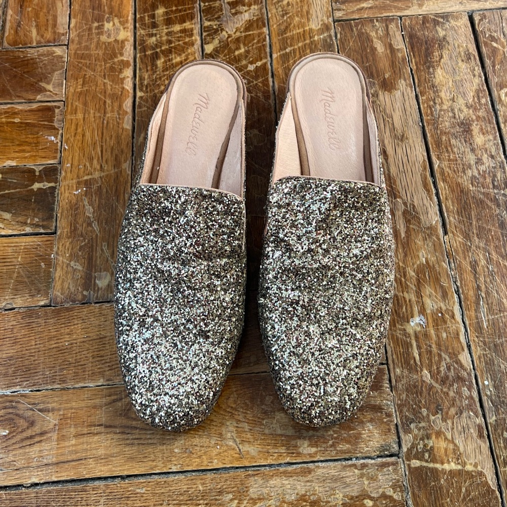 Madewell Glitter loafer mules